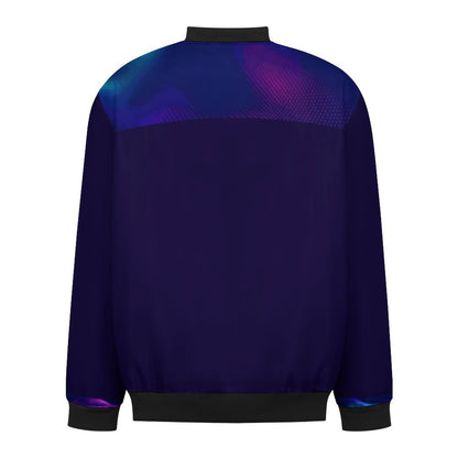 MULTICOLOR  Zipper Bomber Jacket-SMALL-5XL