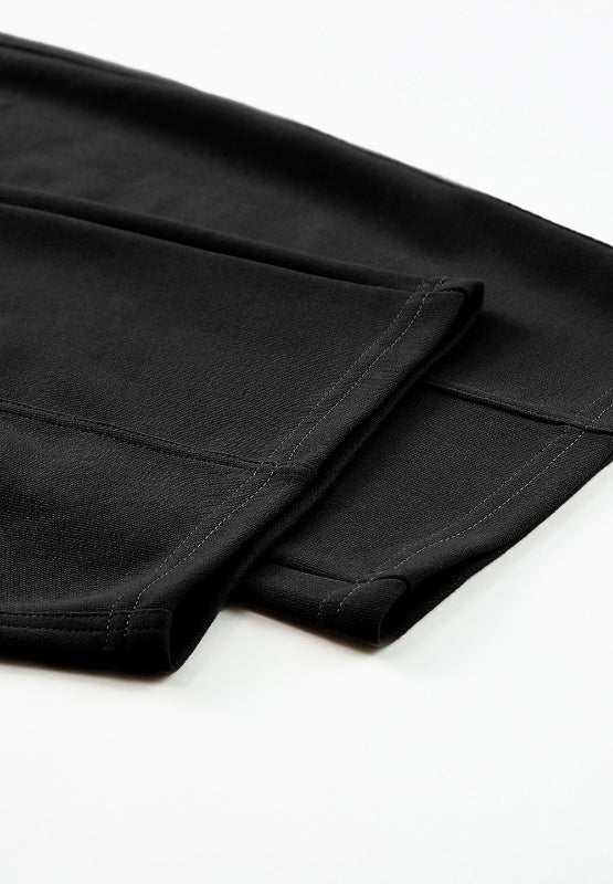 Elastic Waist Sweatpants with Pockets (black/tan/grey)-SMALL-2XL