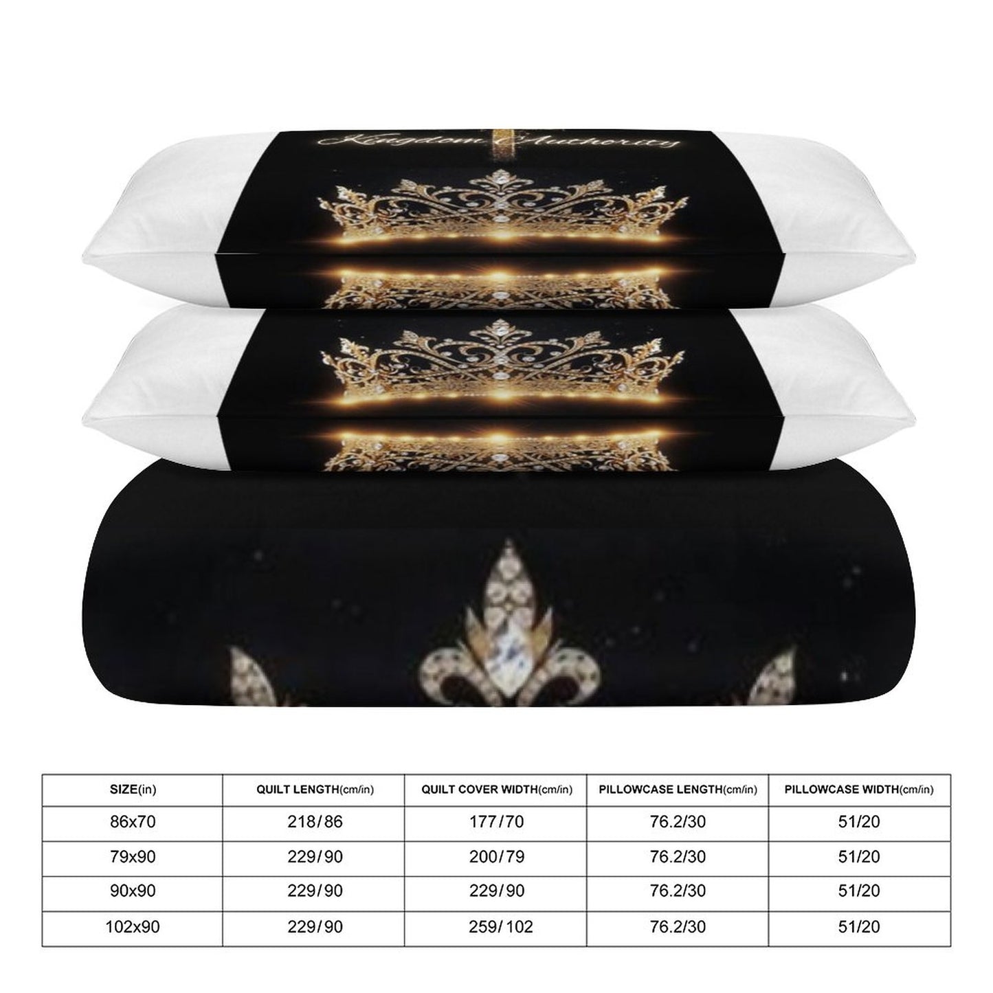 3-Piece Bedding Set-102"x90"/ 259x229cm (Dual-sided Printing)