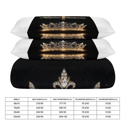 3-Piece Bedding Set-102"x90"/ 259x229cm (Dual-sided Printing)