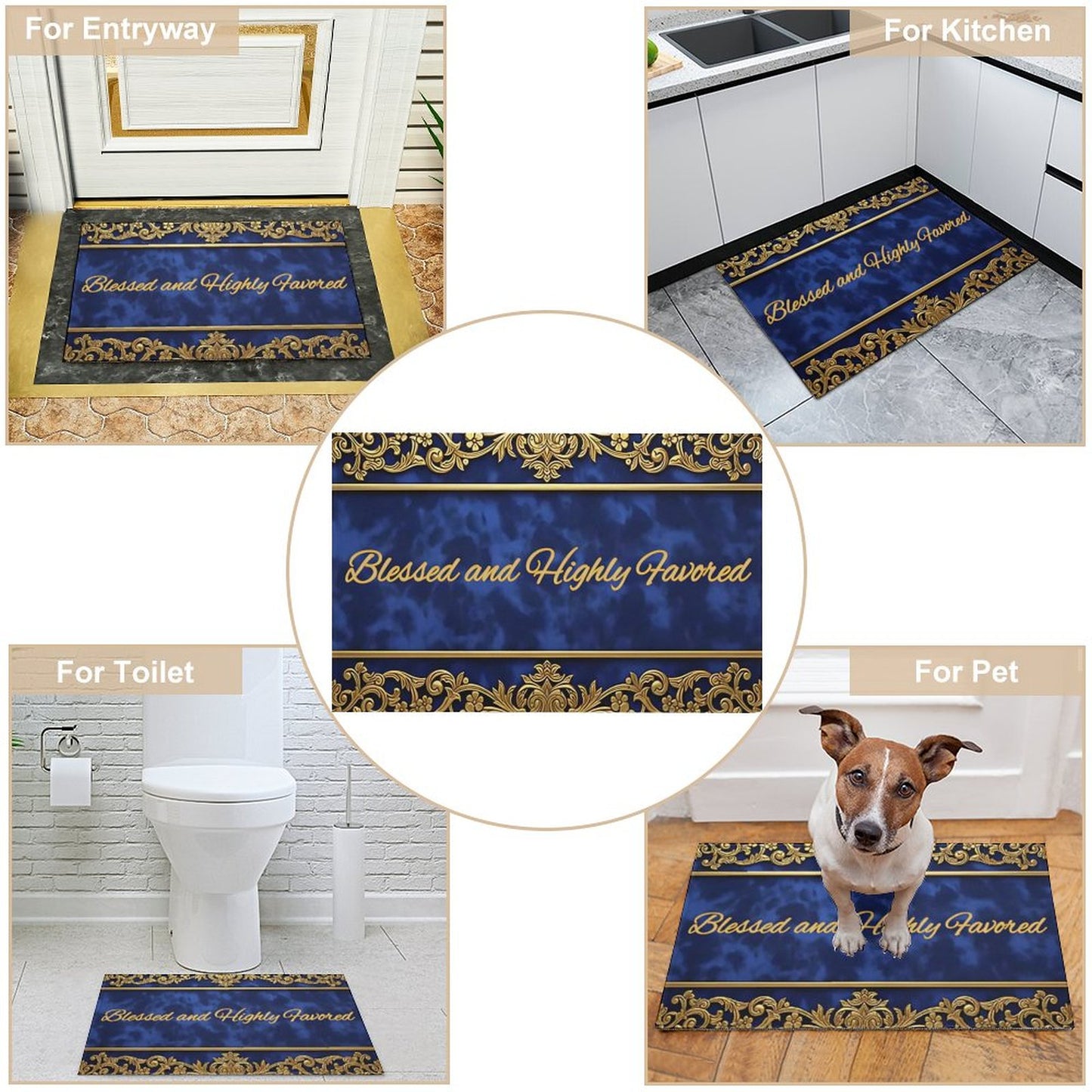 Crystal Velvet Bedroom Floor Mat