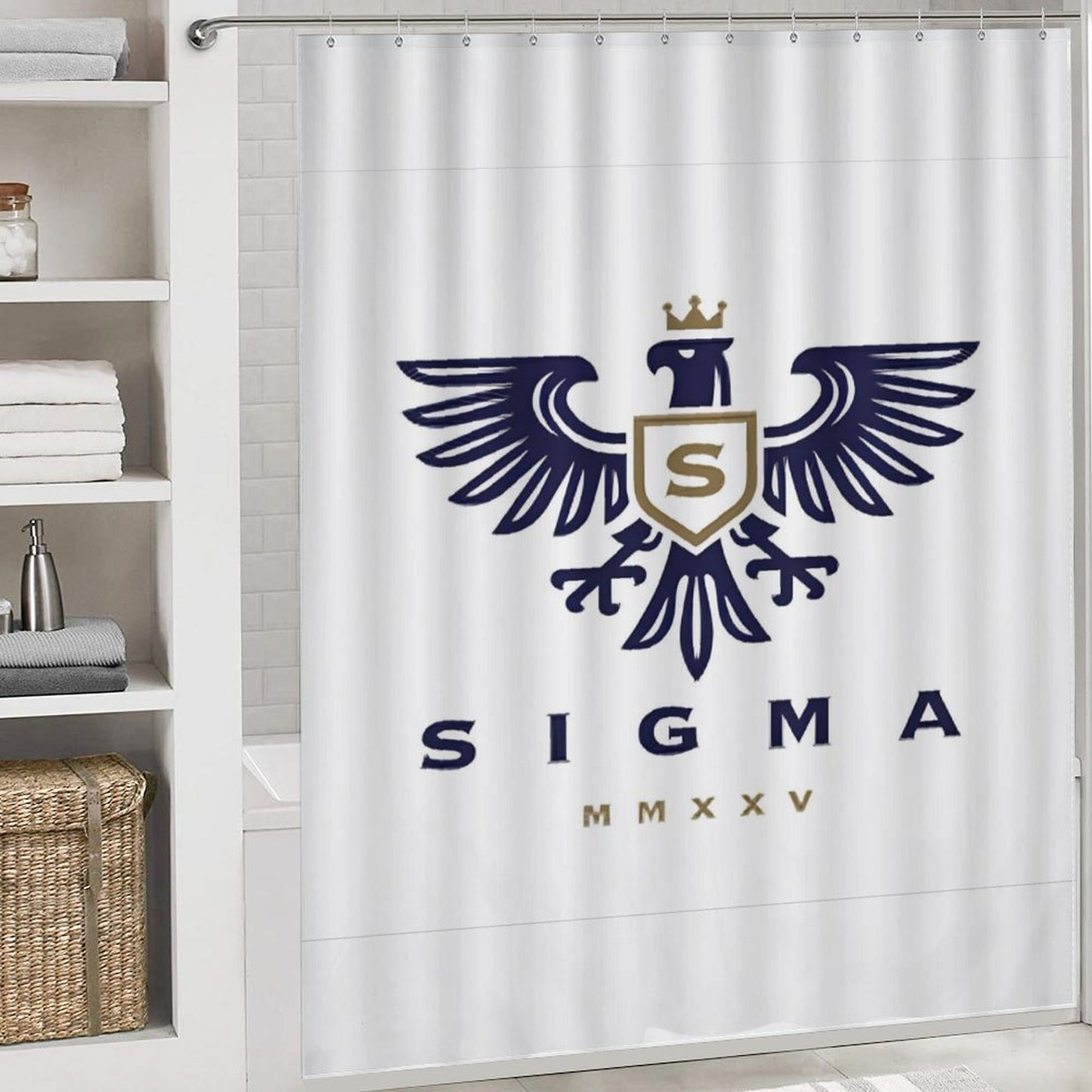 Shower Curtain Set with 3 Rugs
