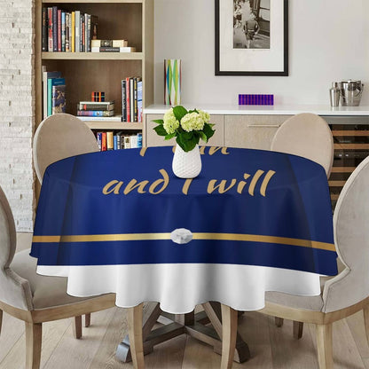 Round Tablecloth on Round Table