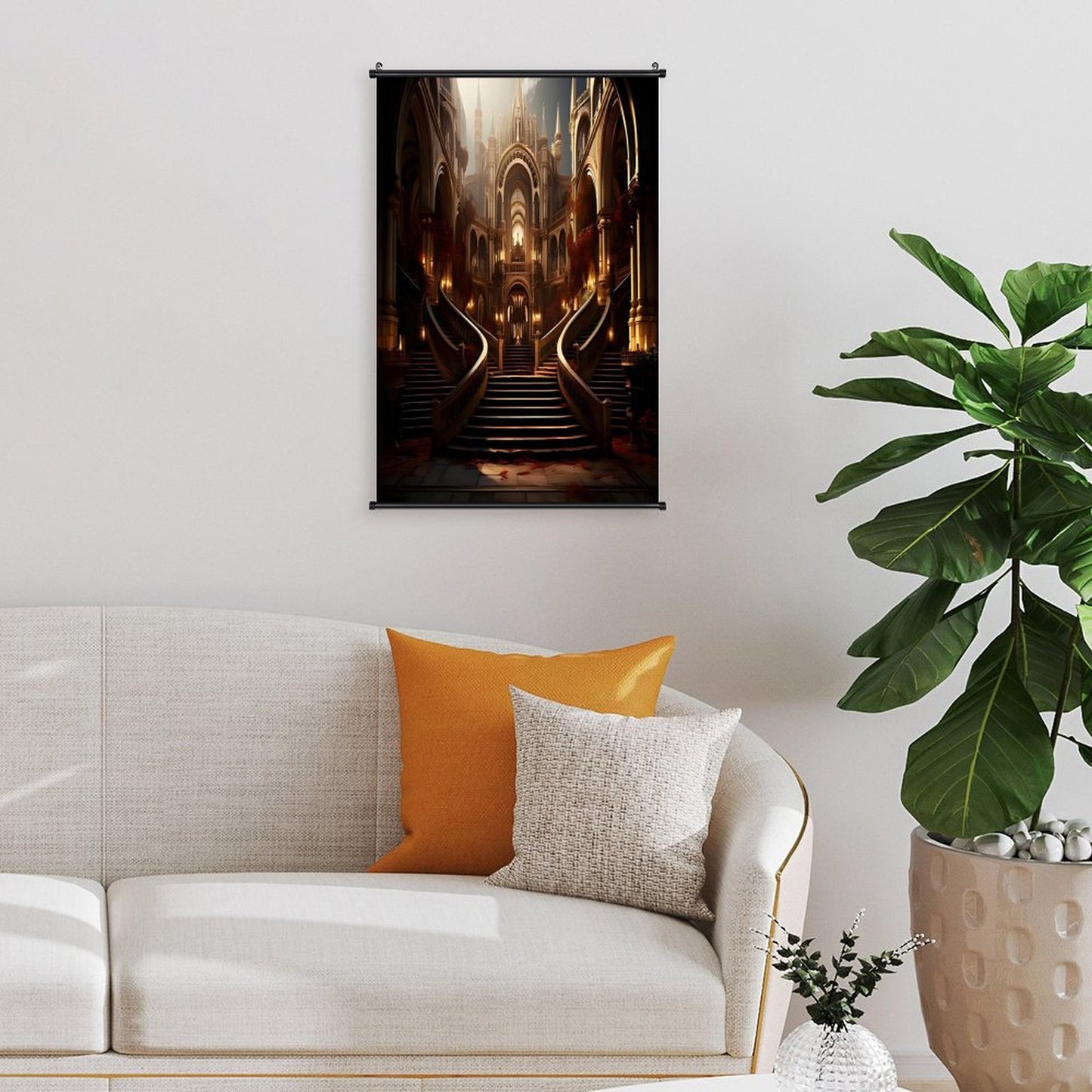Canvas Hanging Poster with Scrolls-16"x24"/ 40x60cm