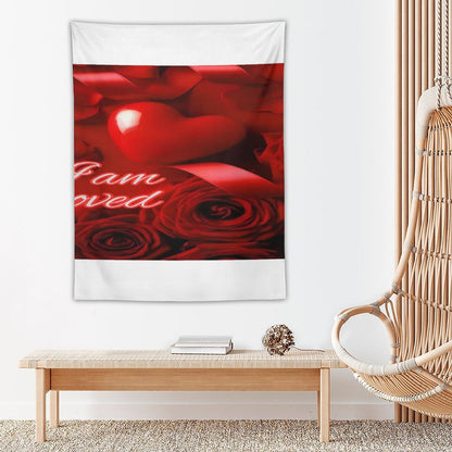 Wall Art with Vertical Tapestry