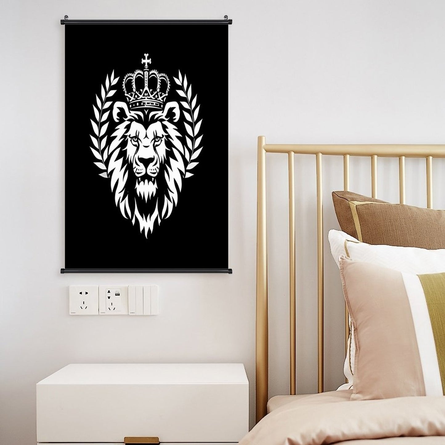 Canvas Hanging Poster with Scrolls-16"x24"/ 40x60cm-LION KING