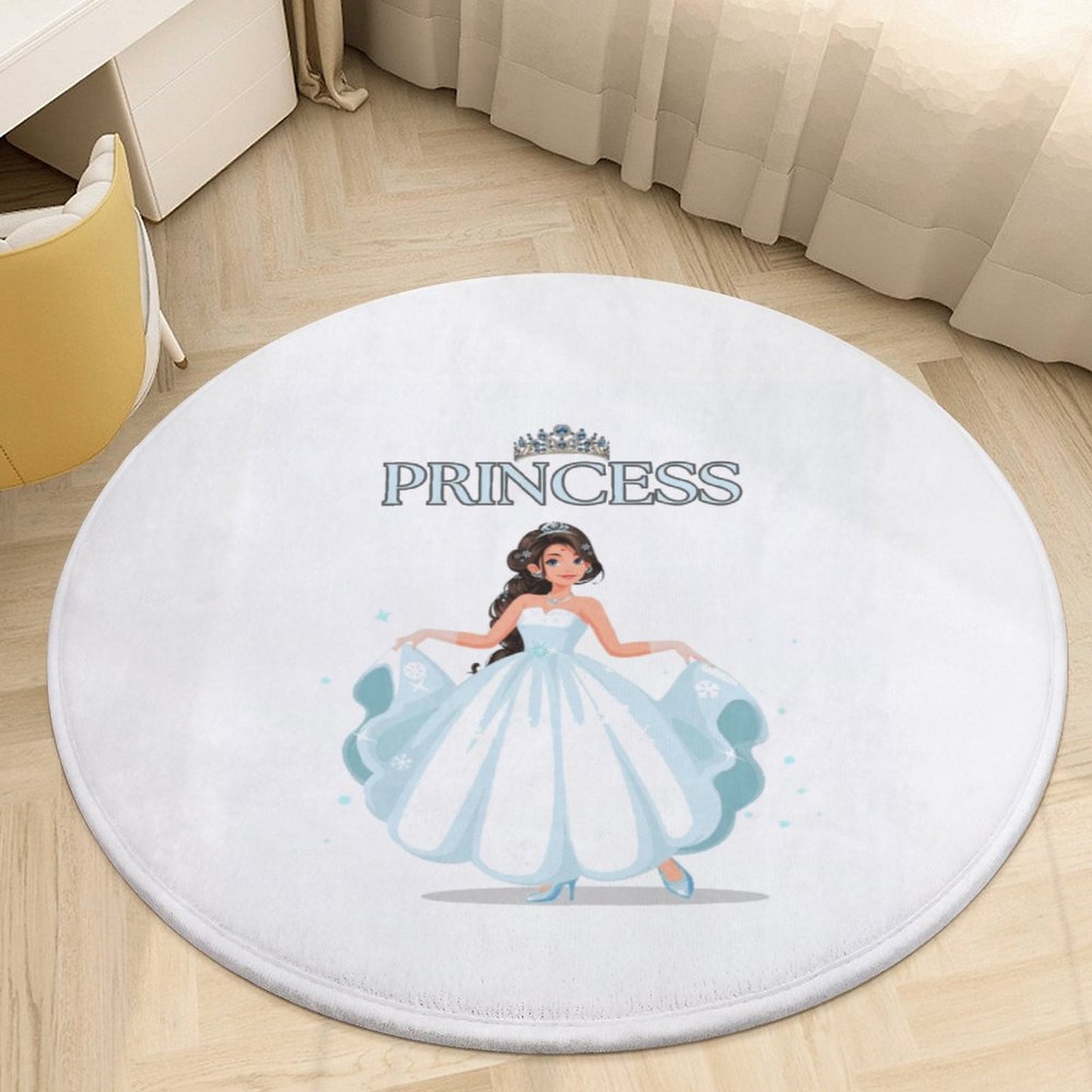 Round Coral Velvet Warm Floor Mat