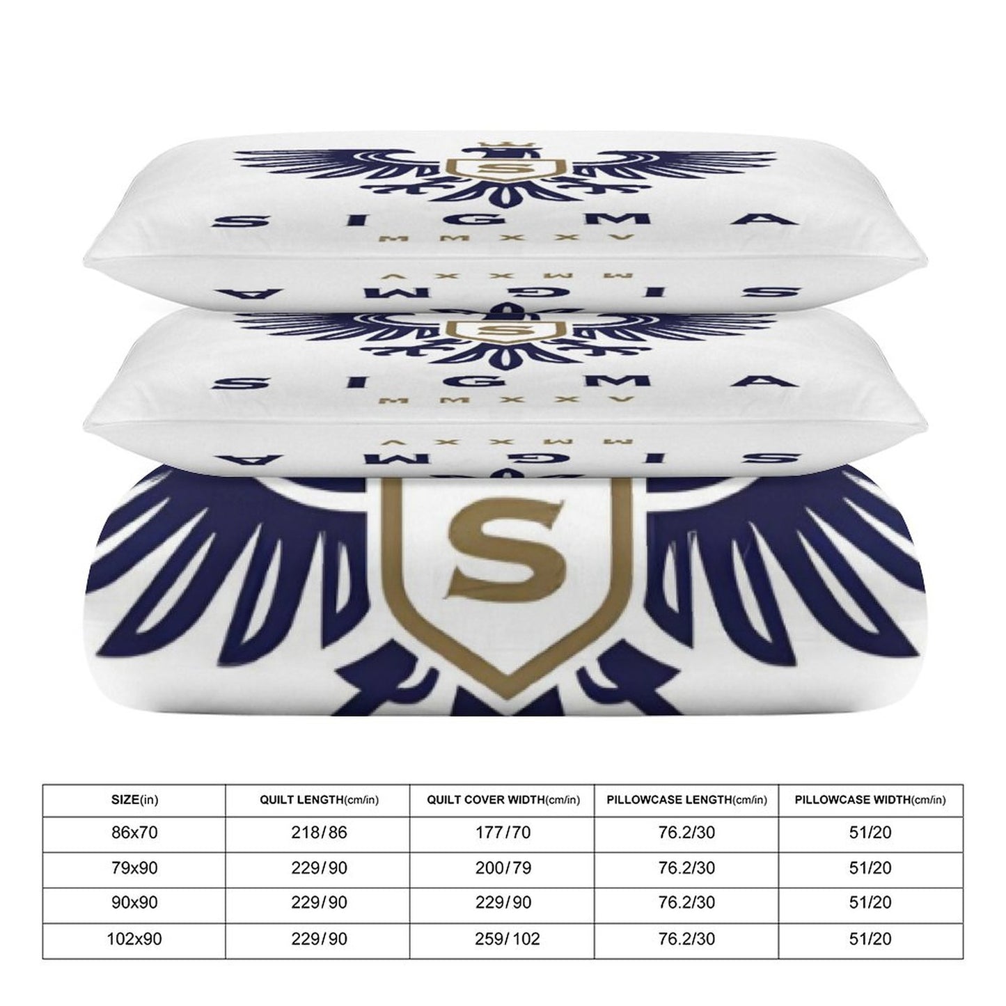 3-Piece Bedding Set-86"×70"/ 218×177cm (Dual-sideded Printing)