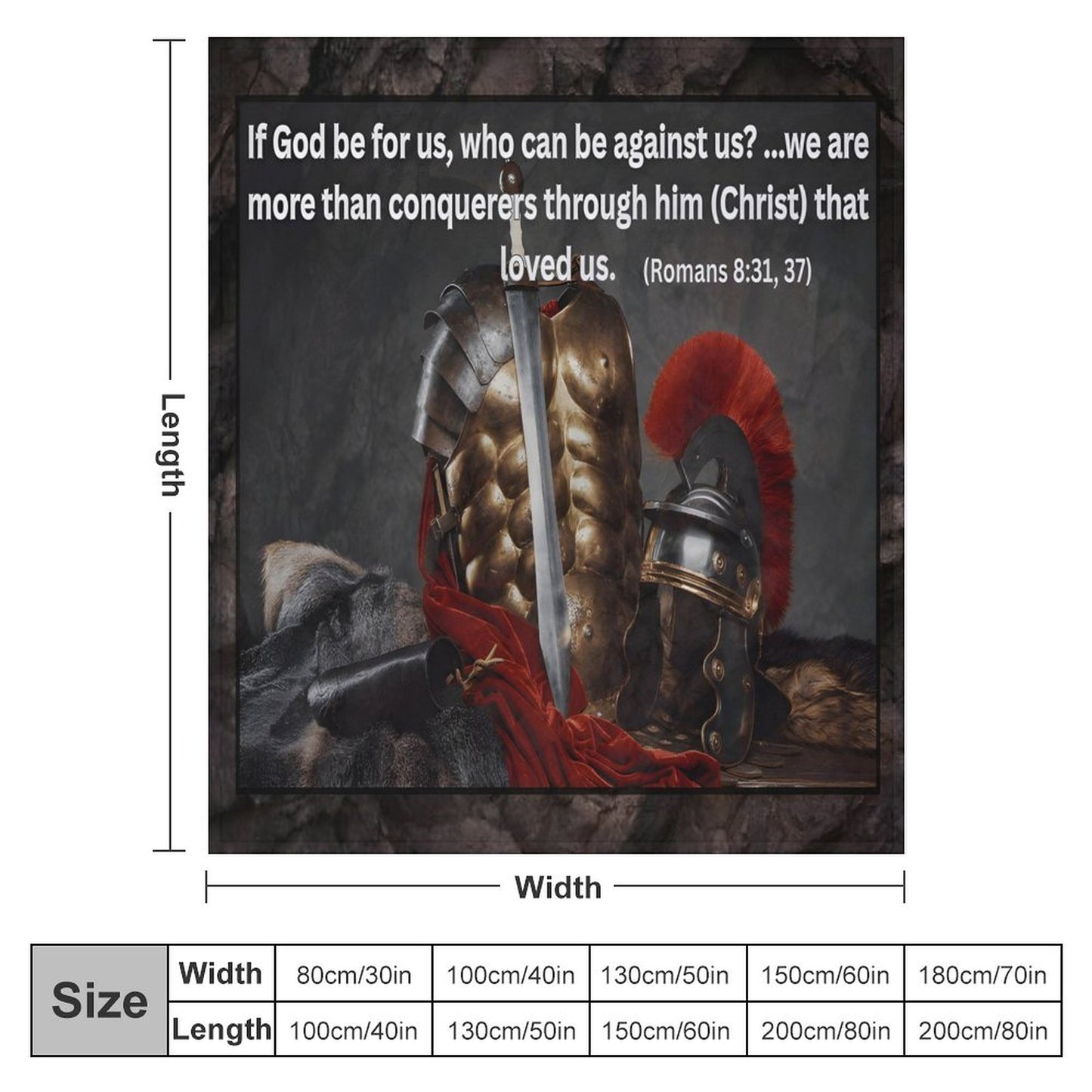 Flannel Blanket-70"x80" (Dual-sided Printing)-MORE THAN A CONQUERER