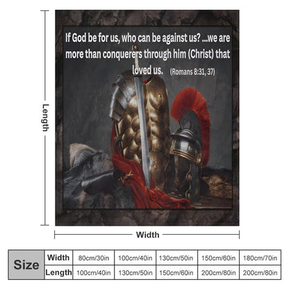 Flannel Blanket-70"x80" (Dual-sided Printing)-MORE THAN A CONQUERER