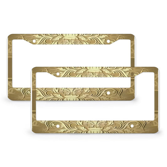 License Plate Frames with 4 Round Holes (1 Pair)