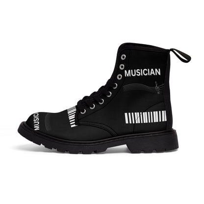 MUSICIAN'S PIANO Women's Canvas Boots