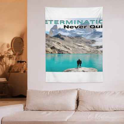 Wall Art with Vertical Tapestry