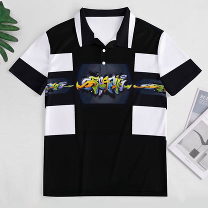 COLORFUL GRAFFITI POLO Shirt-SMALL-5XL