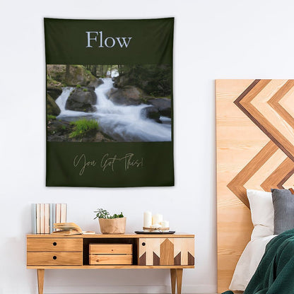 FLOW Wall Art with Vertical Tapestry