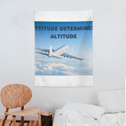 Wall Art with Vertical Tapestry