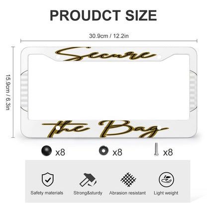 License Plate Frames with 4 Round Holes (1 Pair)