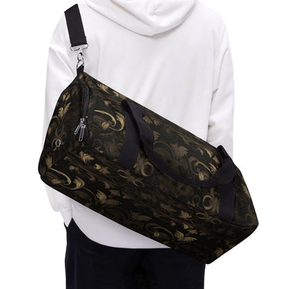 BLACK & GOLD ACCENT Oxford Gym Duffle Bag