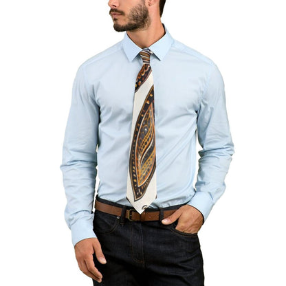 ORANGE PAISLEY Men's Formal Tie
