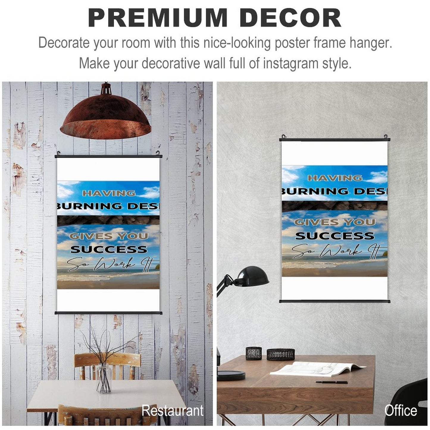 Canvas Hanging Poster with Scrolls-16"x24"/ 40x60cm