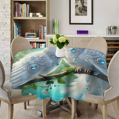 Round Tablecloth on Round Table