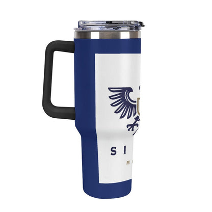 40oz Insulated Tumbler with Handle and Straw