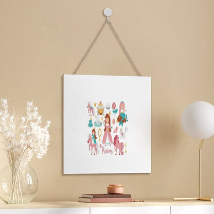 Square Wood Wall Decor Hanging Sign-12"x12"/30x30cm