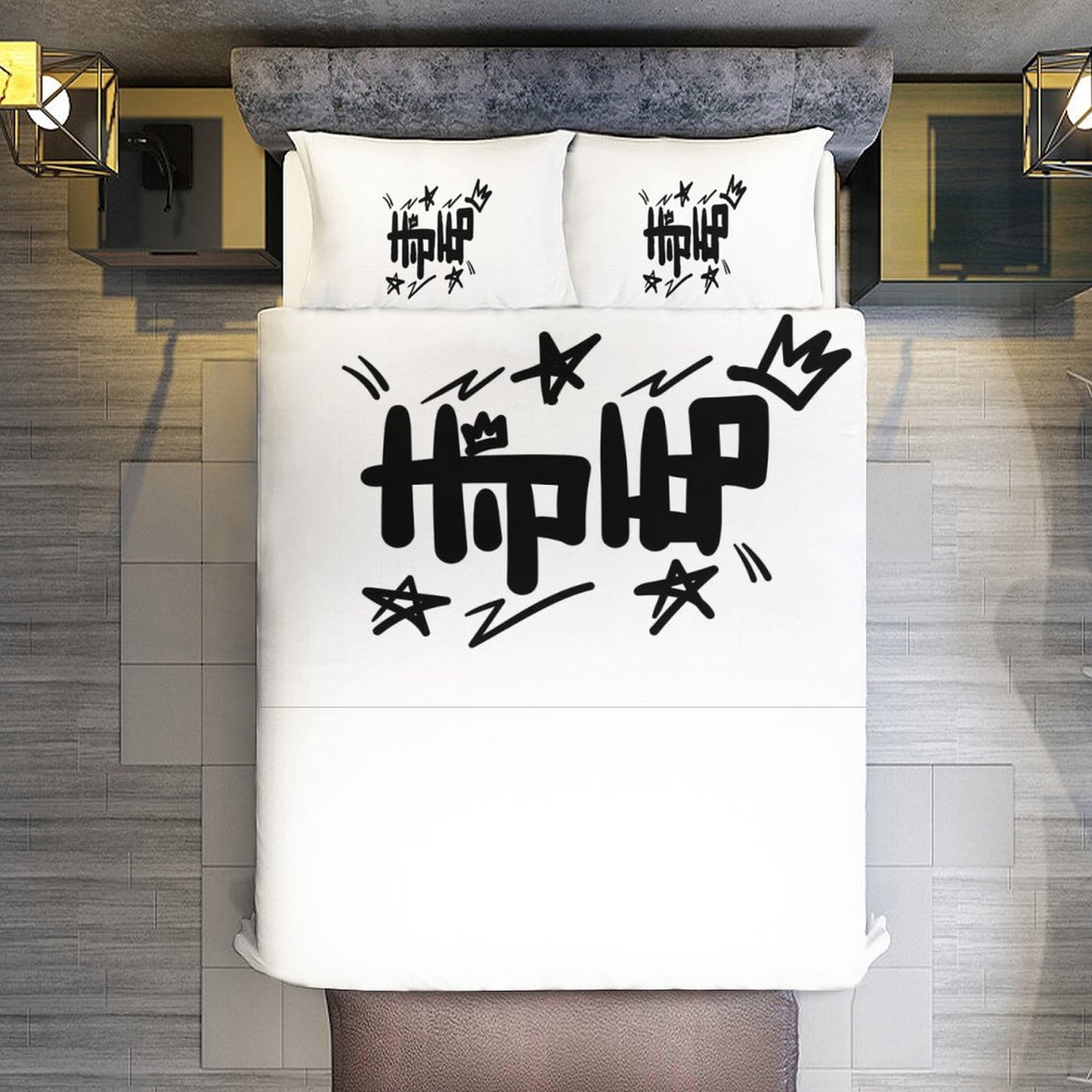 3-Piece Bedding Set-86"×70"/ 218×177cm (Dual-sidede Printing)