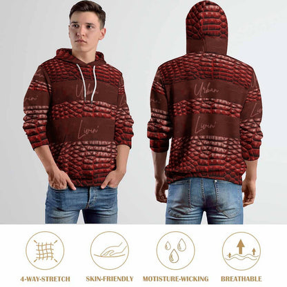 230gsm Men's Cool Hoodie with Double-layer Cap (All-Over Printing)