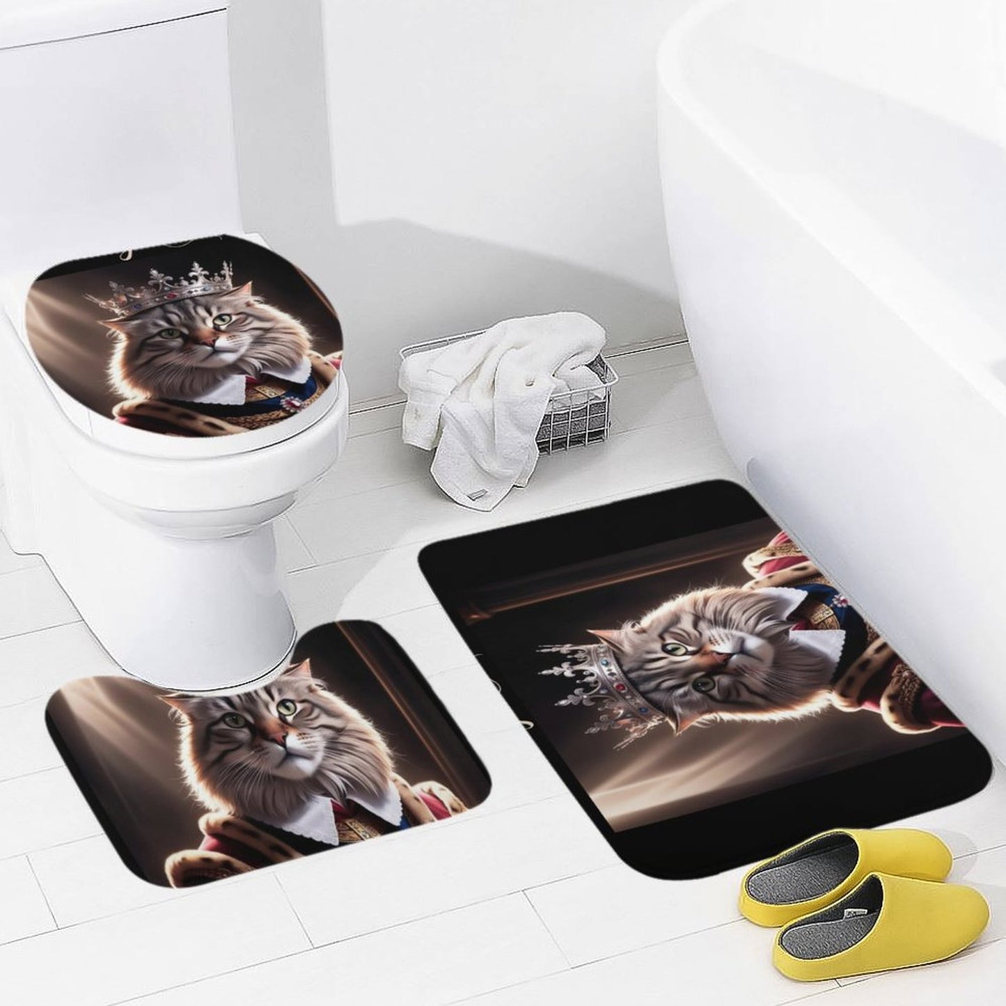 Coral Velvet Restroom Rug Set of 3-15.7"x23.6"/ 40x60cm