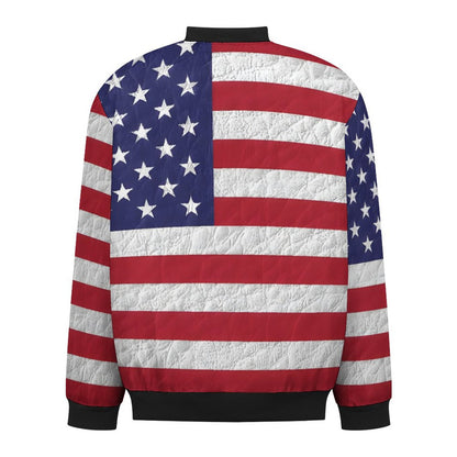 AMERICA Zipper Bomber Jacket-SMALL-5XL