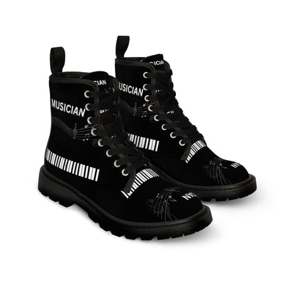 MUSICIAN'S PIANO Women's Canvas Boots