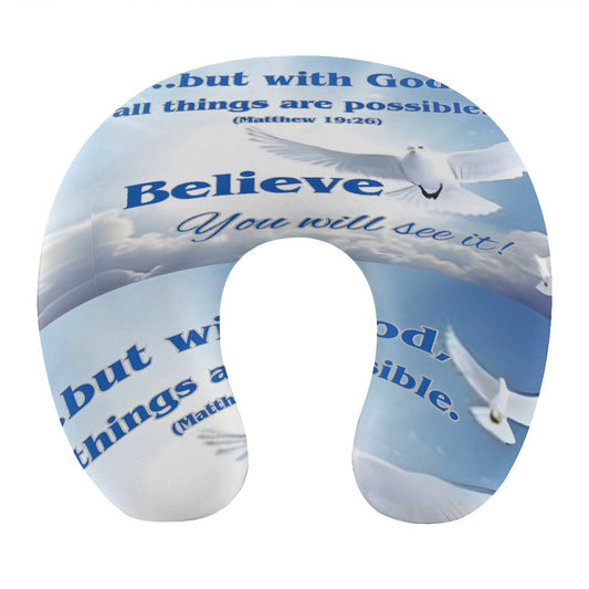 Neck Pillow for Restful Journeys-BELIEVE