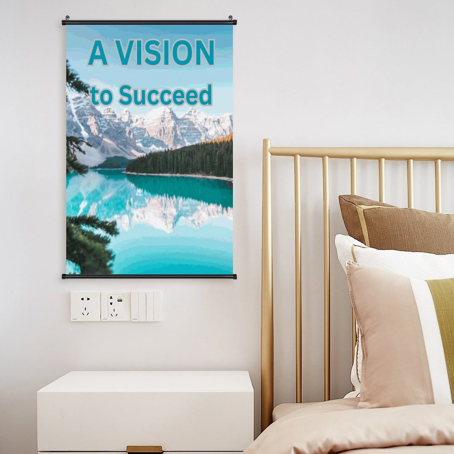 Canvas Hanging Poster with Scrolls-16"x24"/ 40x60cm