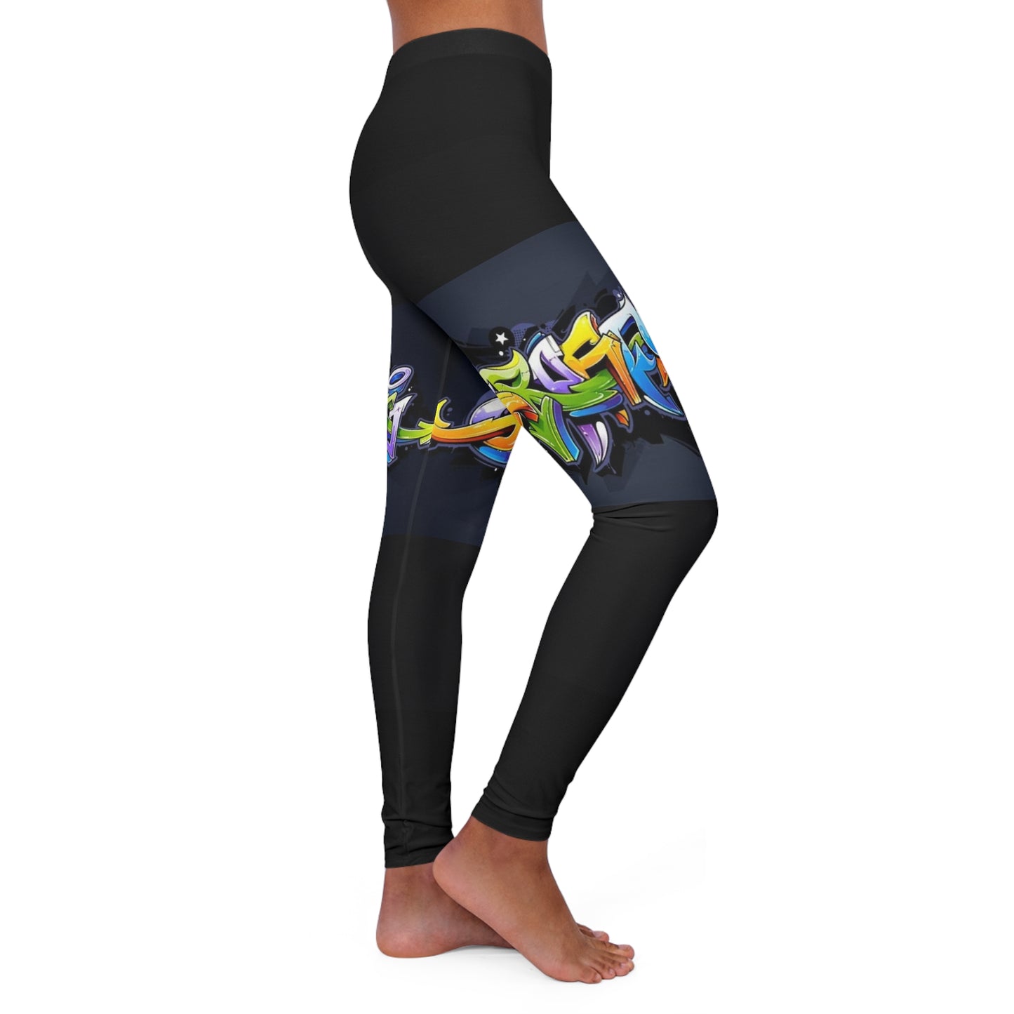 COLORFUL GRAFFITI Women's SPANDEX Leggings-*XS-2XL