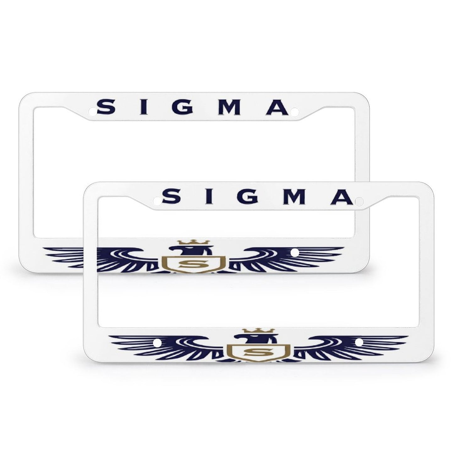 License Plate Frames with 4 Round Holes (1 Pair)