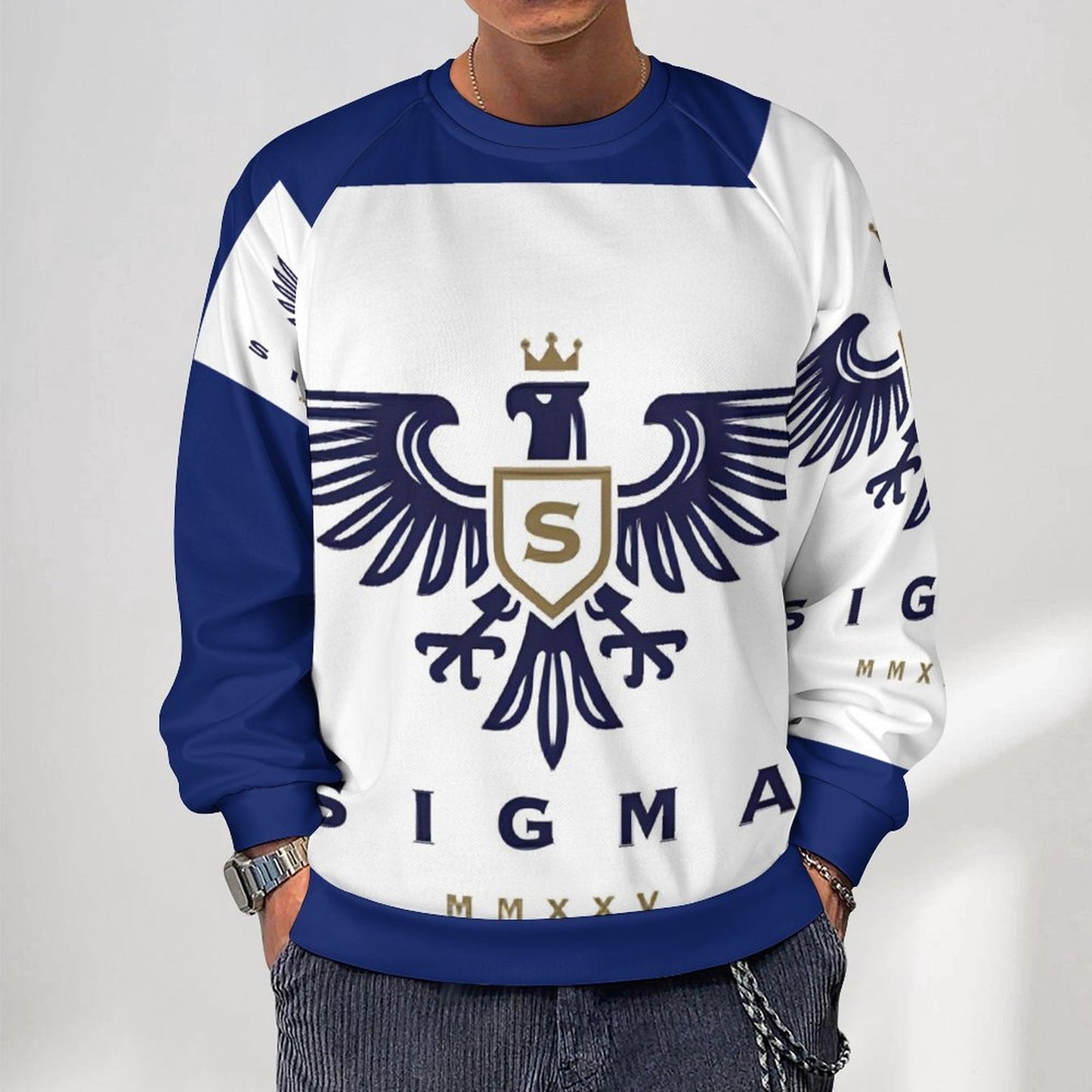 280gsm Men's Crewneck Sweatshirt Raglan A27H (All-Over Printing)
