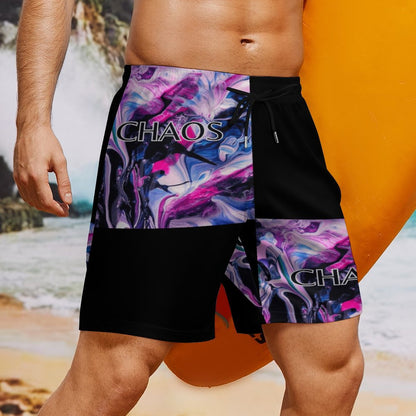CHAOS Men's Beach/GYM Shorts with 4 Pockets-SMALL-3XL
