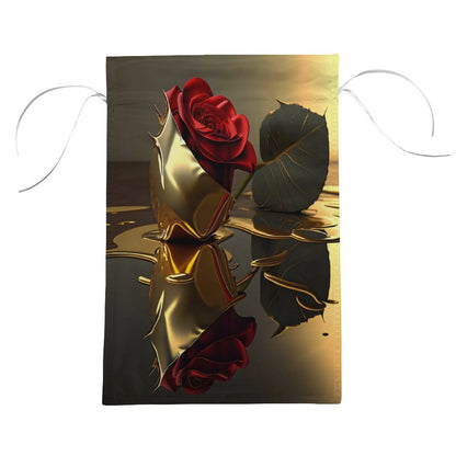 ROSE IN GOLD Garden Flag (2 Pics on 2 Sides)-12"x18"