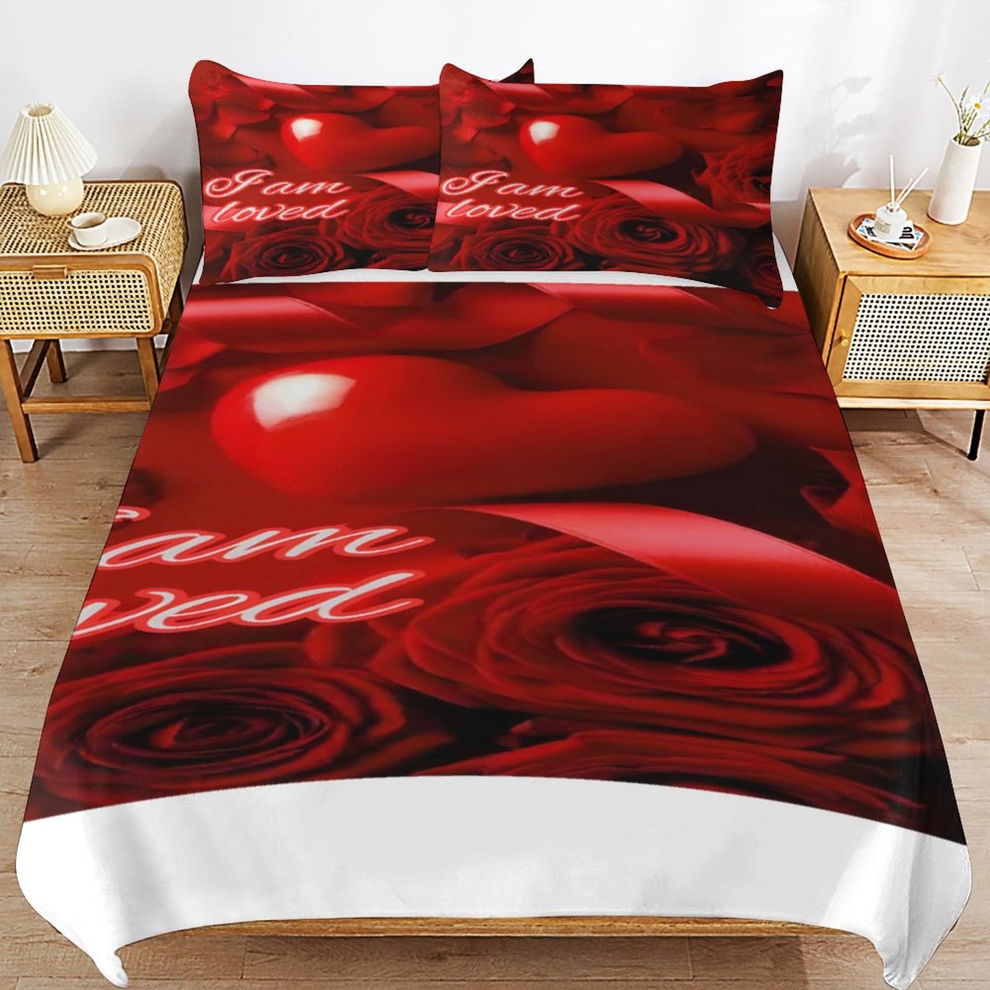3-Piece Bedding Set-86"×70"/ 218×177cm (Dual-sideded Printing)