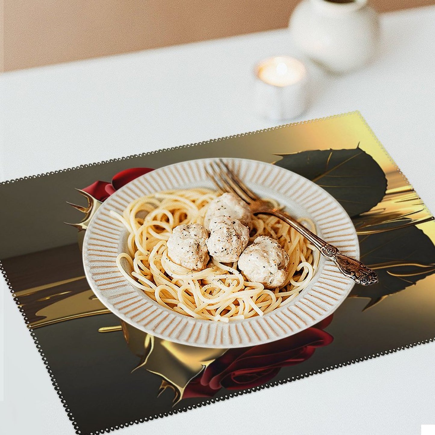 ROSE IN GOLD Placemat Set of 4