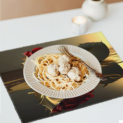 ROSE IN GOLD Placemat Set of 4