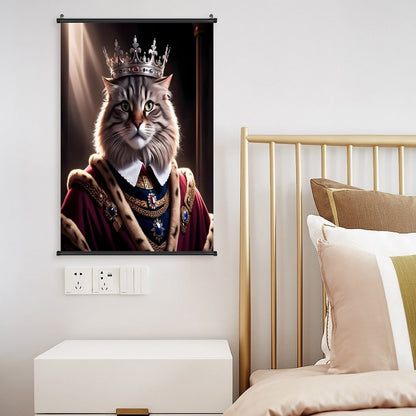 Canvas Hanging Poster with Scrolls-16"x24"/ 40x60cm-CAT KING