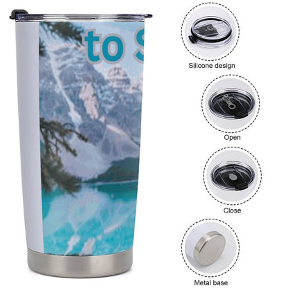 Car Travel Coffee Mug with Lid (All-Over Printing)