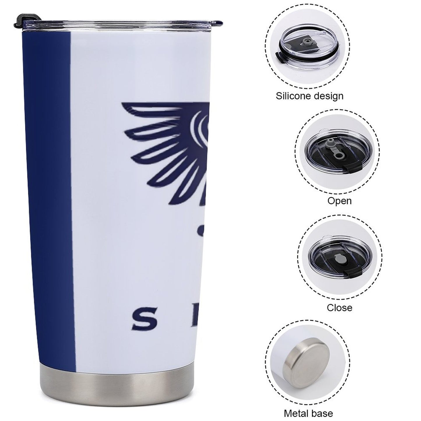 Car Travel Coffee Mug with Lid (All-Over Printing)