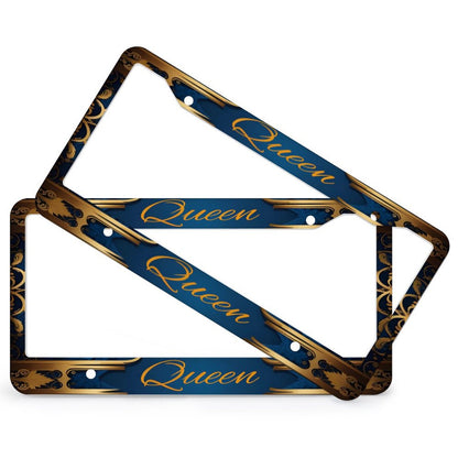 License Plate Frames with 4 Round Holes (1 Pair)