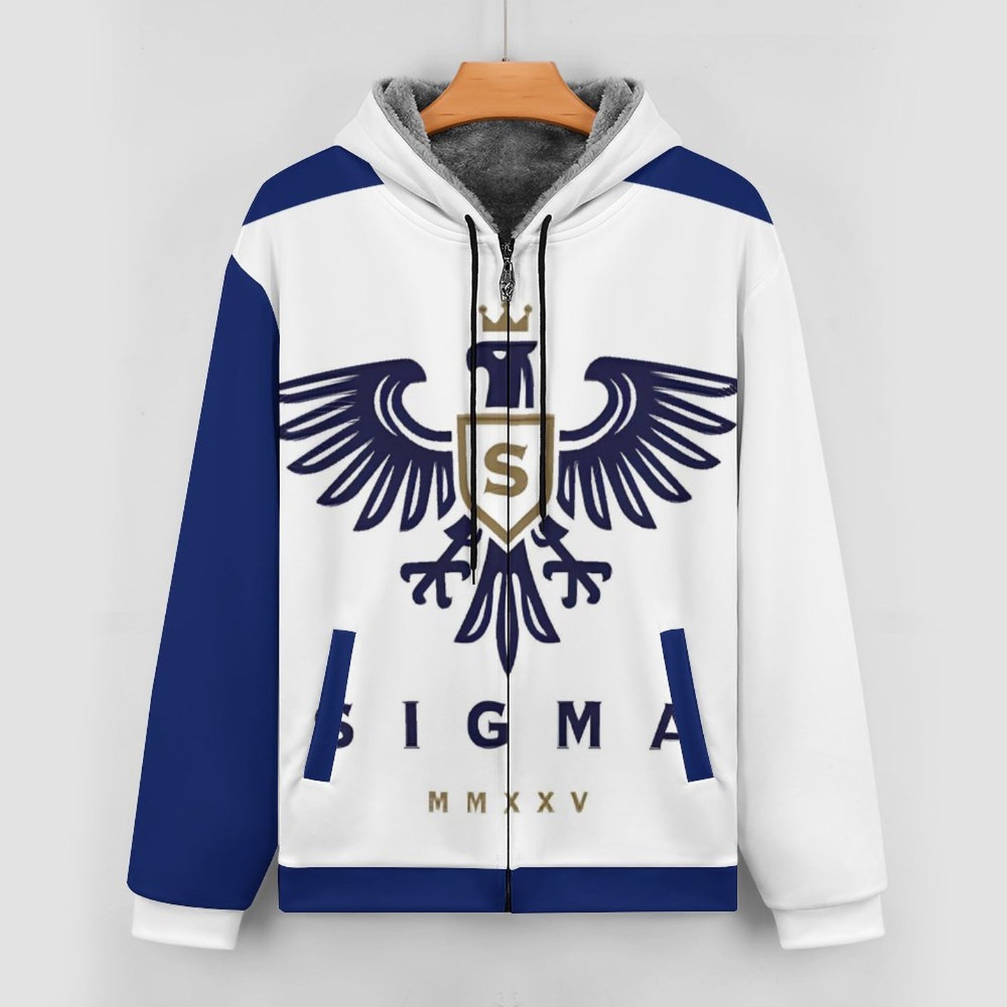 230gsm Full Zip up Hoodie with Plush Lining WZIP (All-Over Printing)