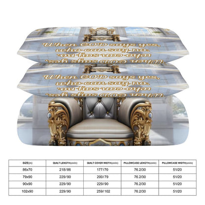 3-Piece Bedding Set-102"x90"/ 259x229cm (Dual-sided Printing)