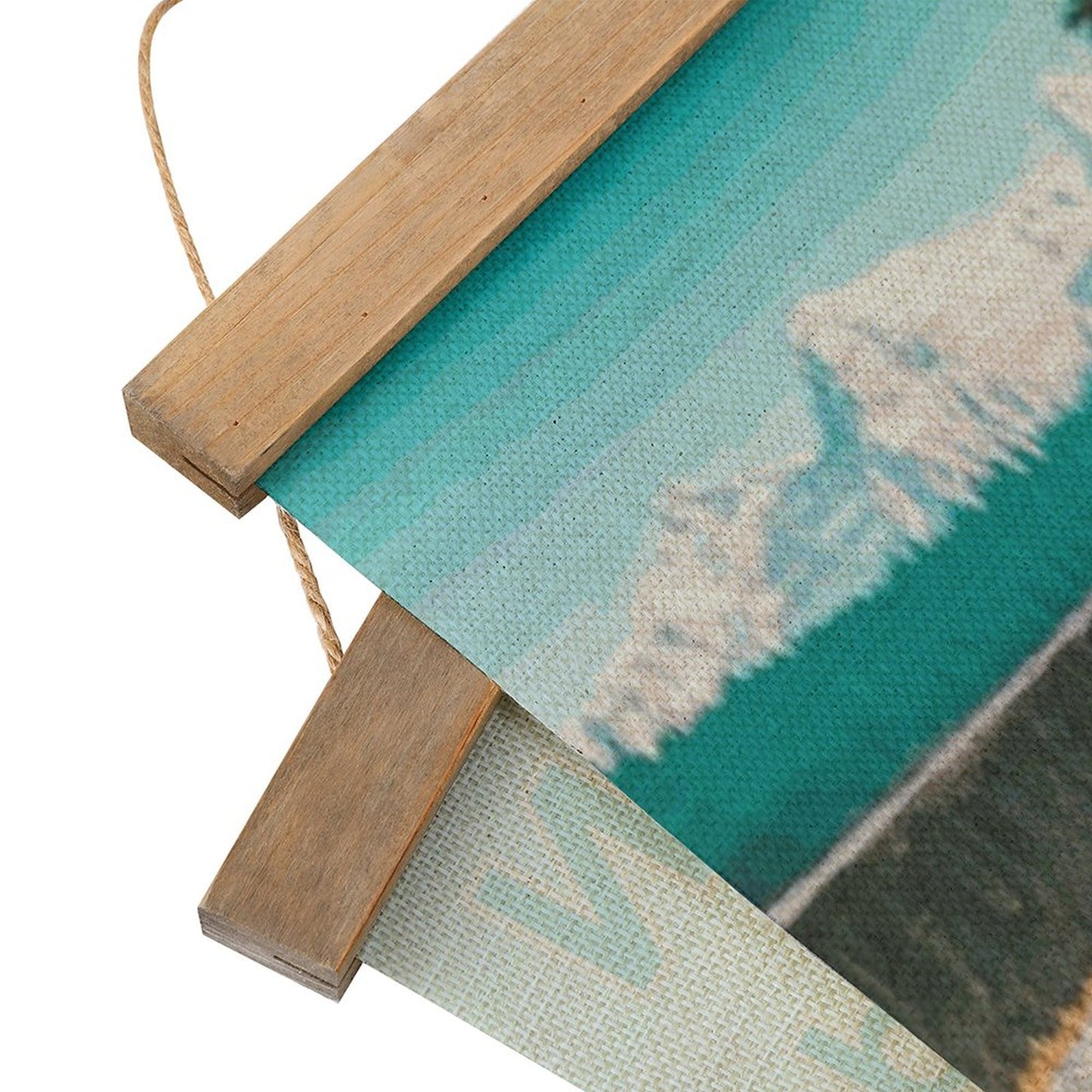 Framed Flax Painting Wall Decor