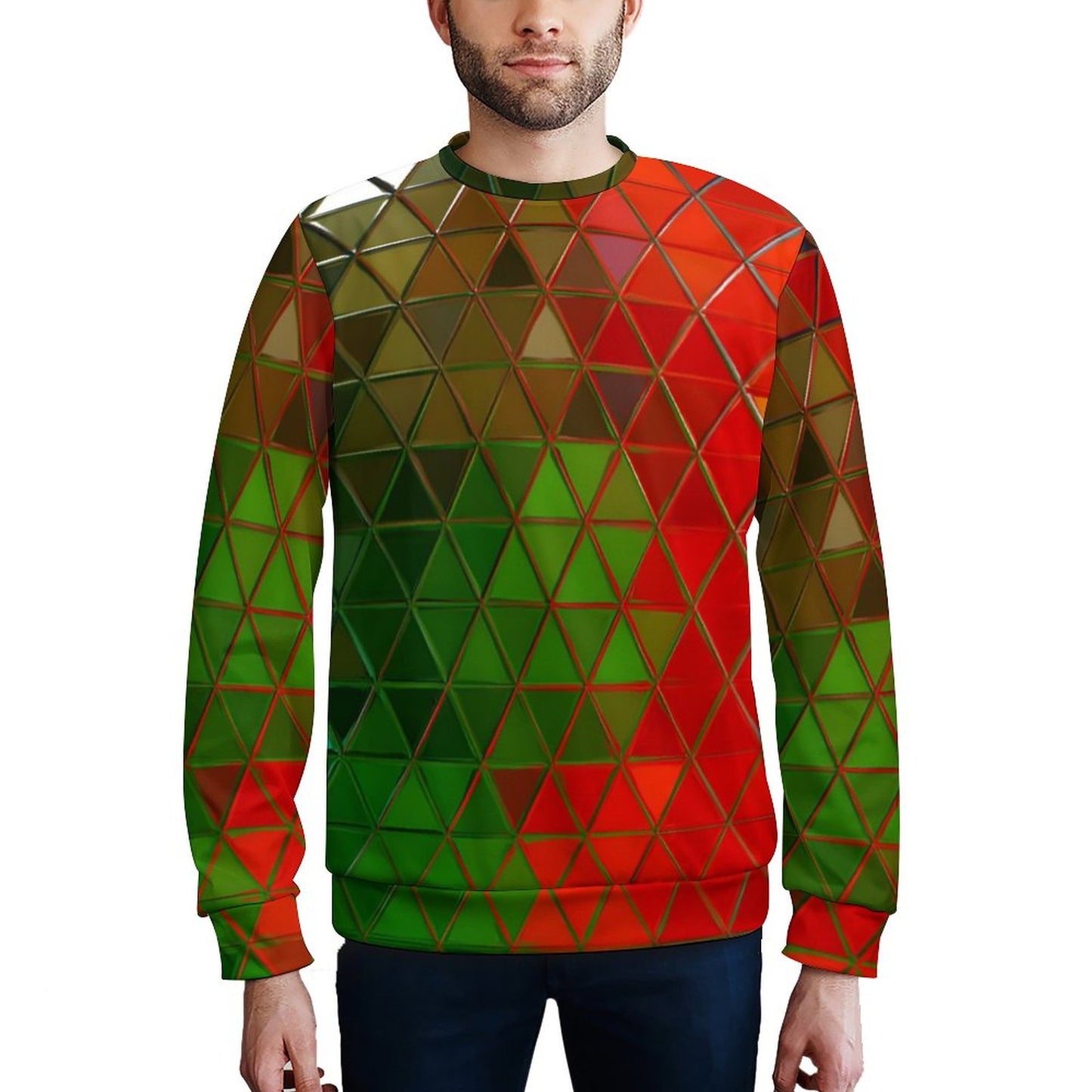 GLASS PRISM Round Neck Men's Sweatshirt-S-5XL